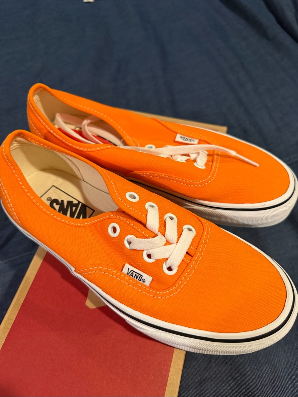 Vans Authentic Sneakers in Orange and White